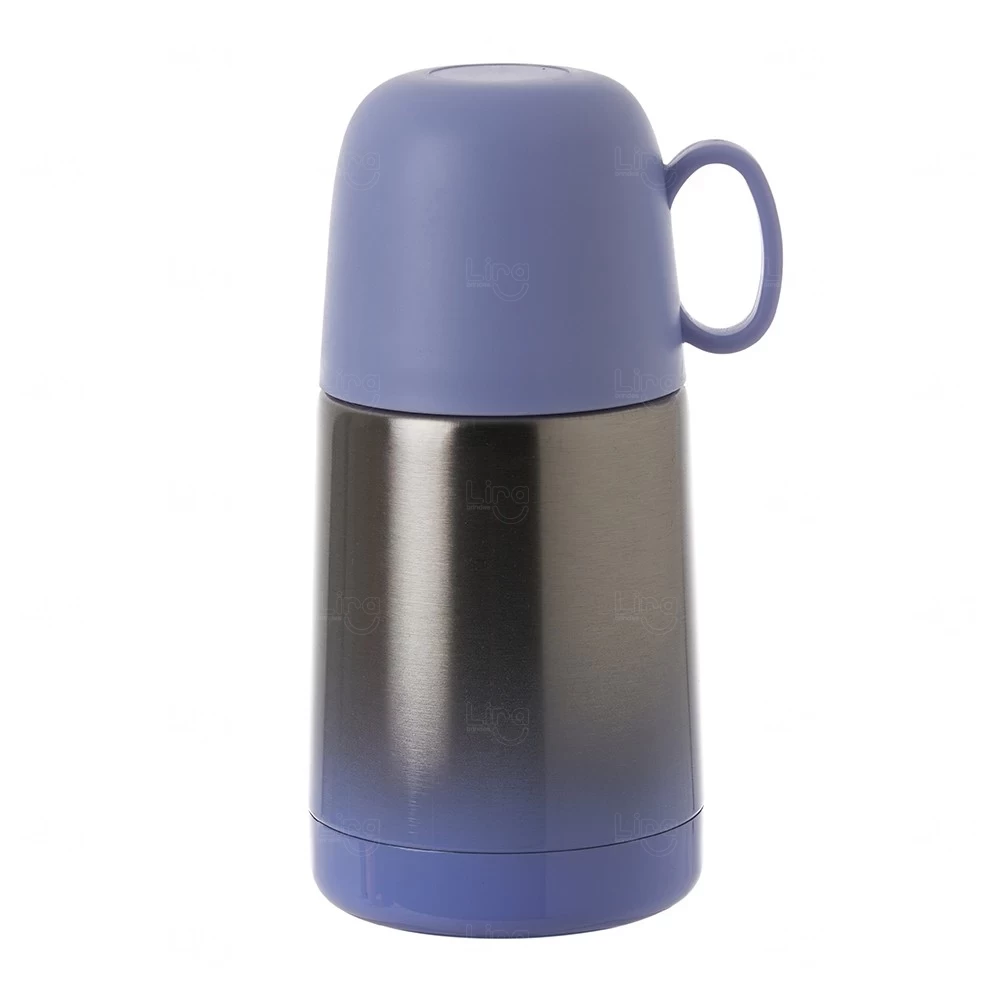Garrafa Térmica 230ml com Tampa Xícara Personalizada Lilás