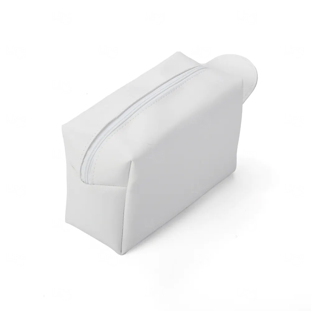 Nécessaire Masculina em Couro Sintético Personalizada Branco