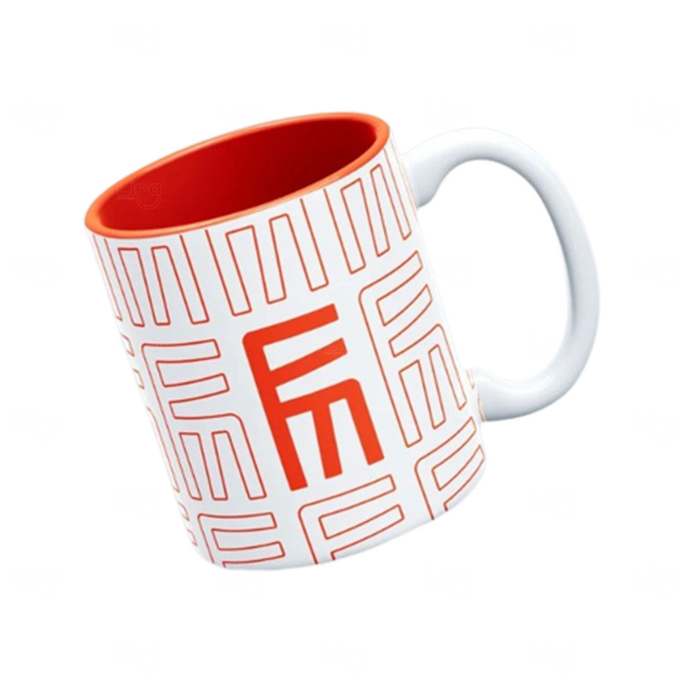 Caneca de Cerâmica 325ml Fundo Colorido Personalizada 