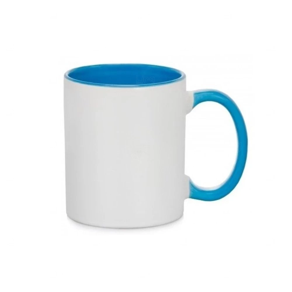 Caneca de Cerâmica 325ml Fundo Colorido Personalizada Azul