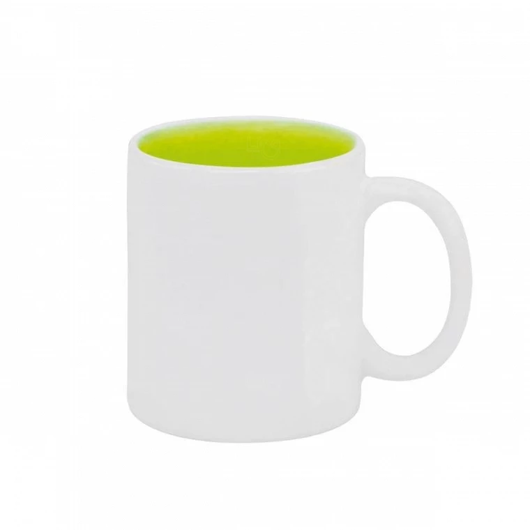 Caneca Cerâmica 325ml Branca Interior Colorido Personalizada 