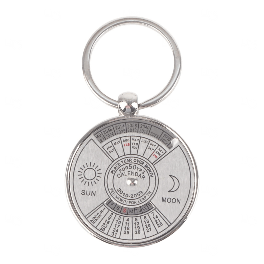 Chaveiro Calendário Perpétuo em Metal Personalizado 
