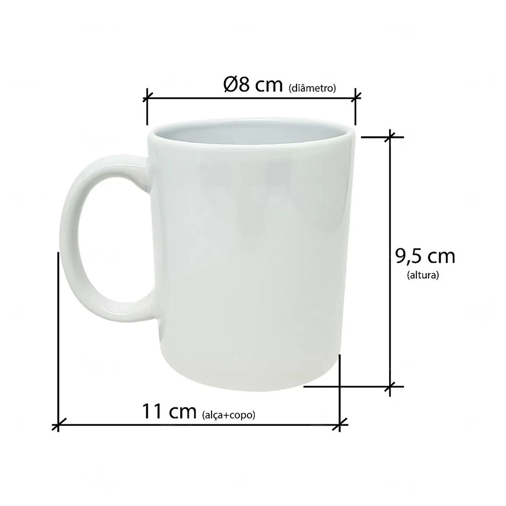 Caneca de Porcelana 325ml - Personalizada 