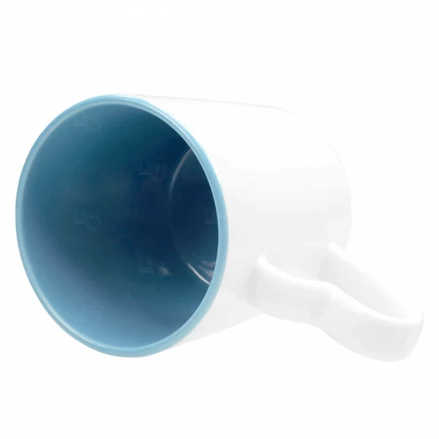Caneca com Alça de Coração Colorida Personalizada - 325ml 