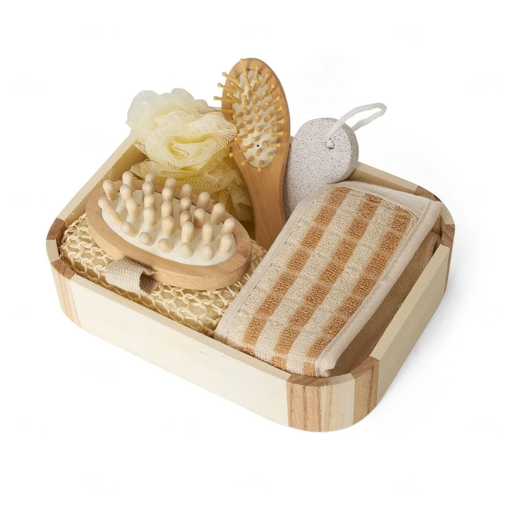 Kit Banho 6 Peças Personalizado Madeira