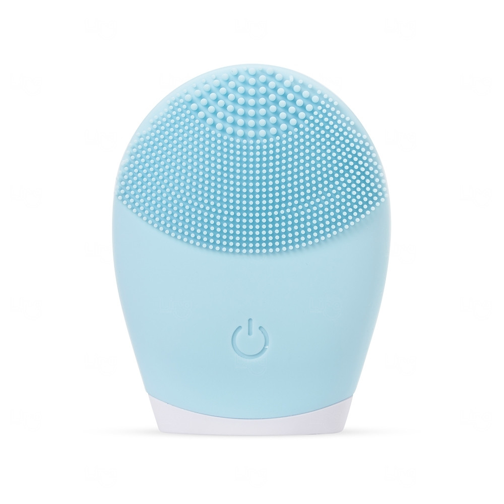 Massageador e Limpador Facial Elétrico Personalizado Azul Claro