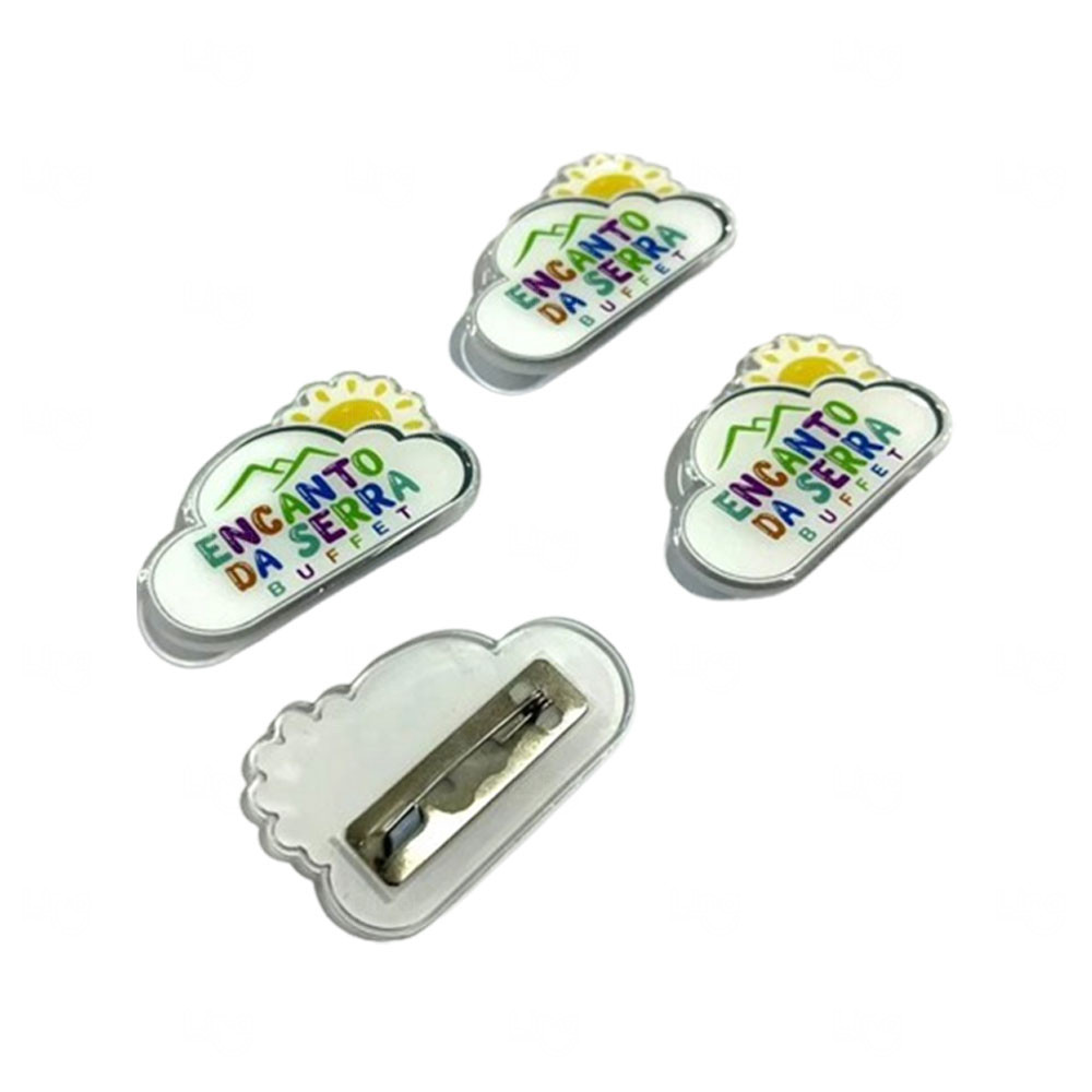 Pin de Acrílico Personalizado com Corte Especial 