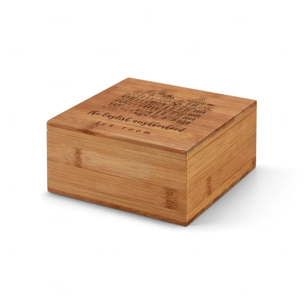 Caixa de Chá em Bambu Personalizada 