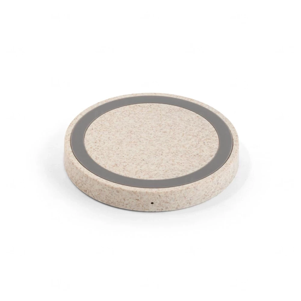 Base de Carregamento Wireless em Fibra de Trigo Personalizado Natural