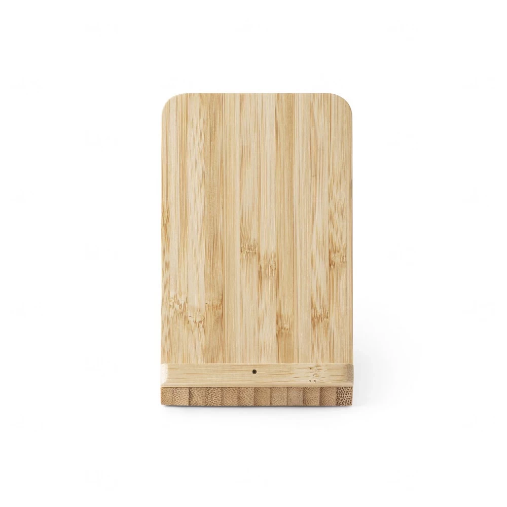 Base Carregador Wireless em Bambu com Porta Canetas Personalizado 