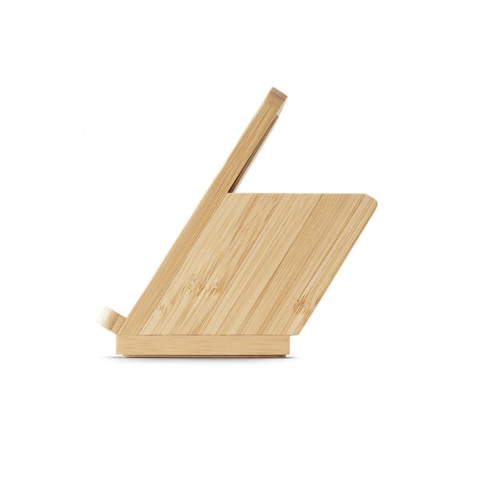 Base Carregador Wireless em Bambu com Porta Canetas Personalizado 