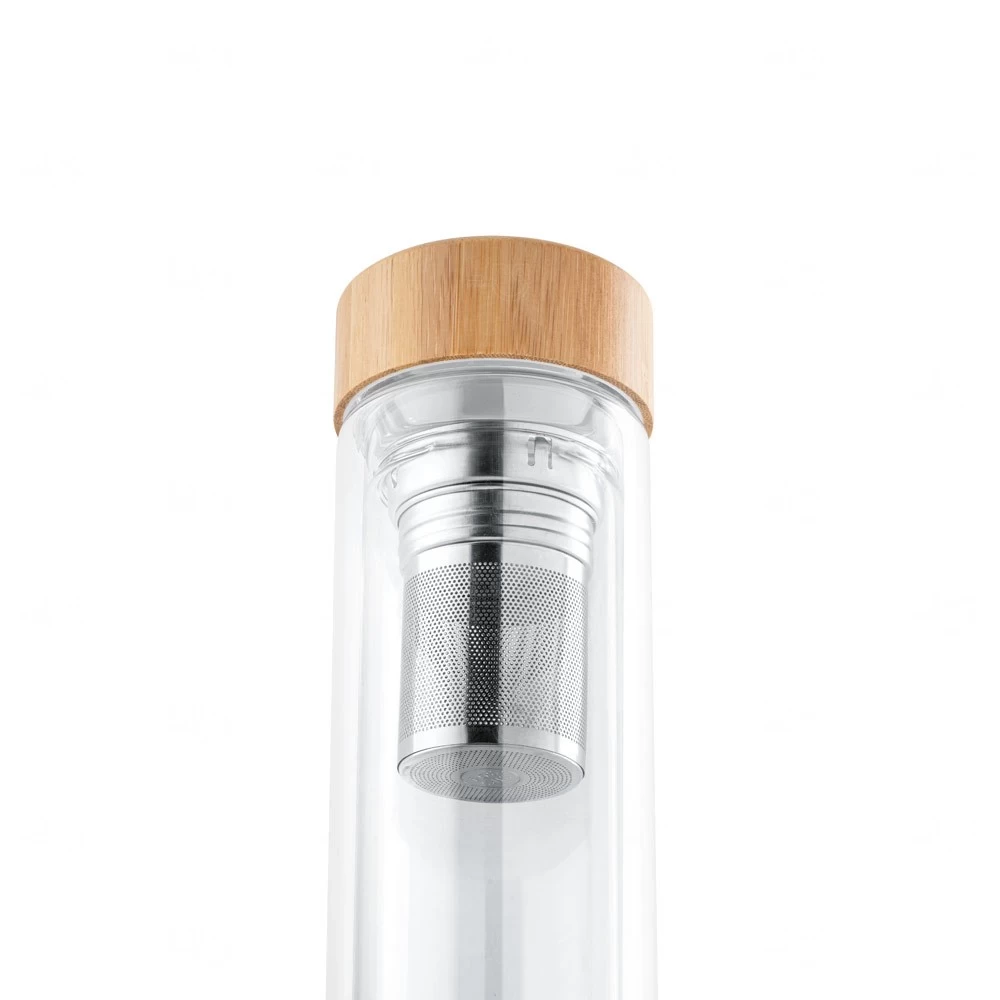 Garrafa de Vidro com Infusores Personalizada - 490ml 