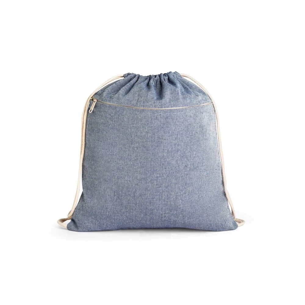 Sacochila com Bolso e Zíper Personalizada - 41 x 37 cm 