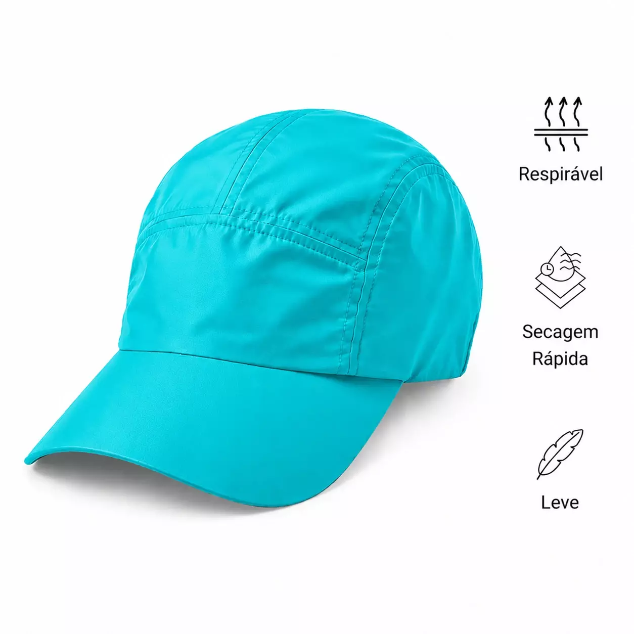 Boné em Tactel Personalizado Turquesa