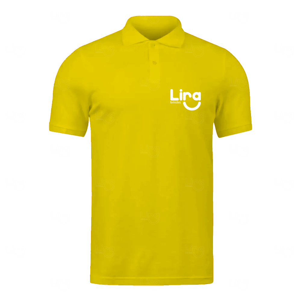 Camisa Polo Masculina Personalizada Amarelo