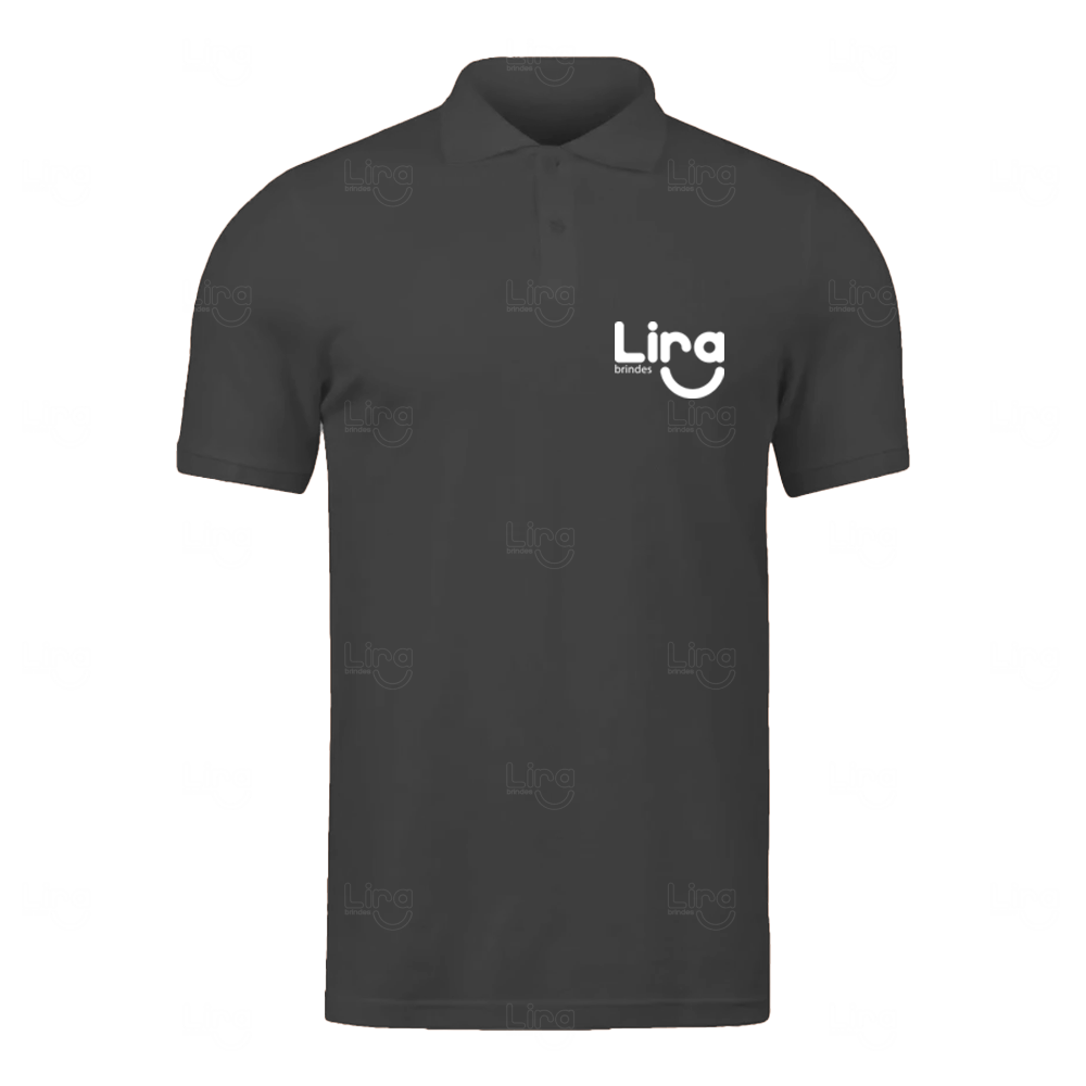 Camisa Polo Masculina Personalizada Preto