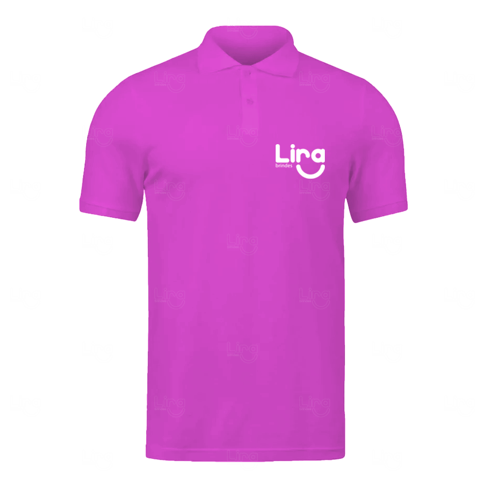 Camisa Polo Masculina Personalizada Rosa