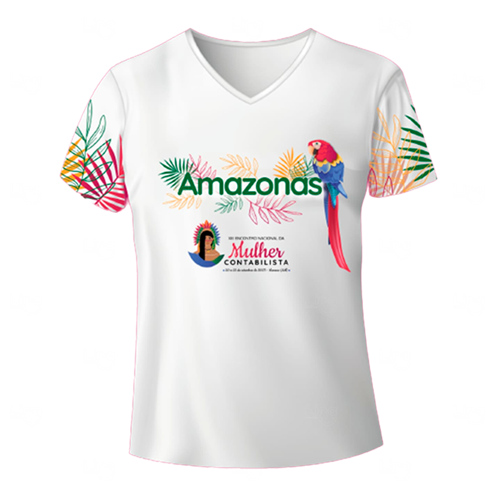 Camiseta Baby Look 100% Algodão Personalizada Branco