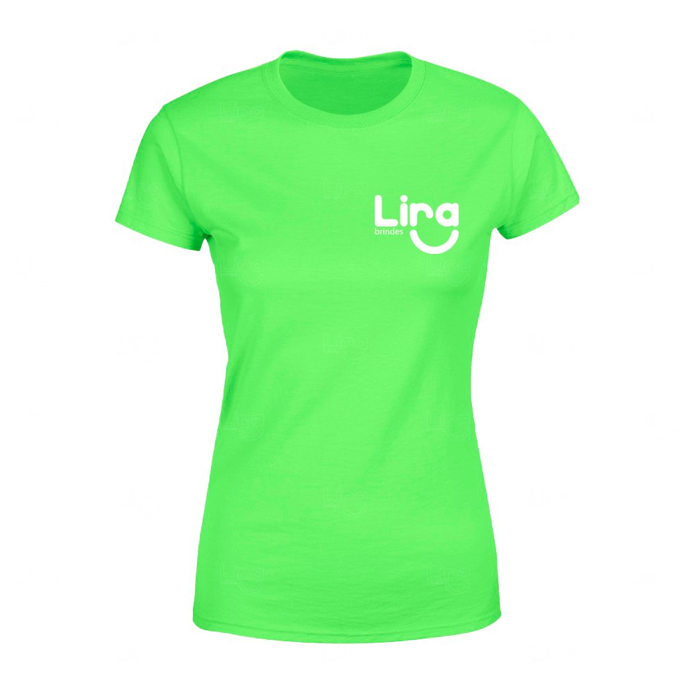 Camiseta Baby Look 100% Algodão Personalizada Verde