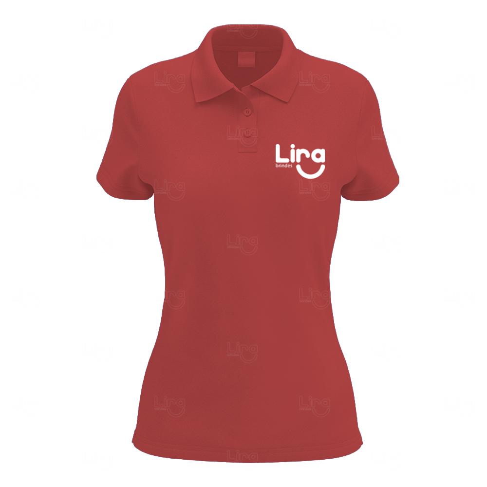 Camiseta Gola Polo Piquet Feminina Personalizada Vinho