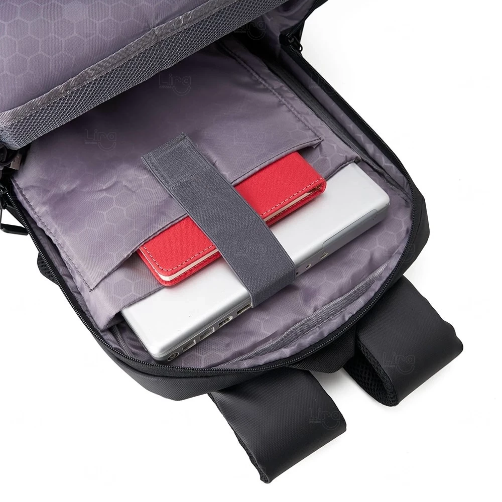 Mochila Couro Sintético Impermeável 20L Antifurto Personalizada 