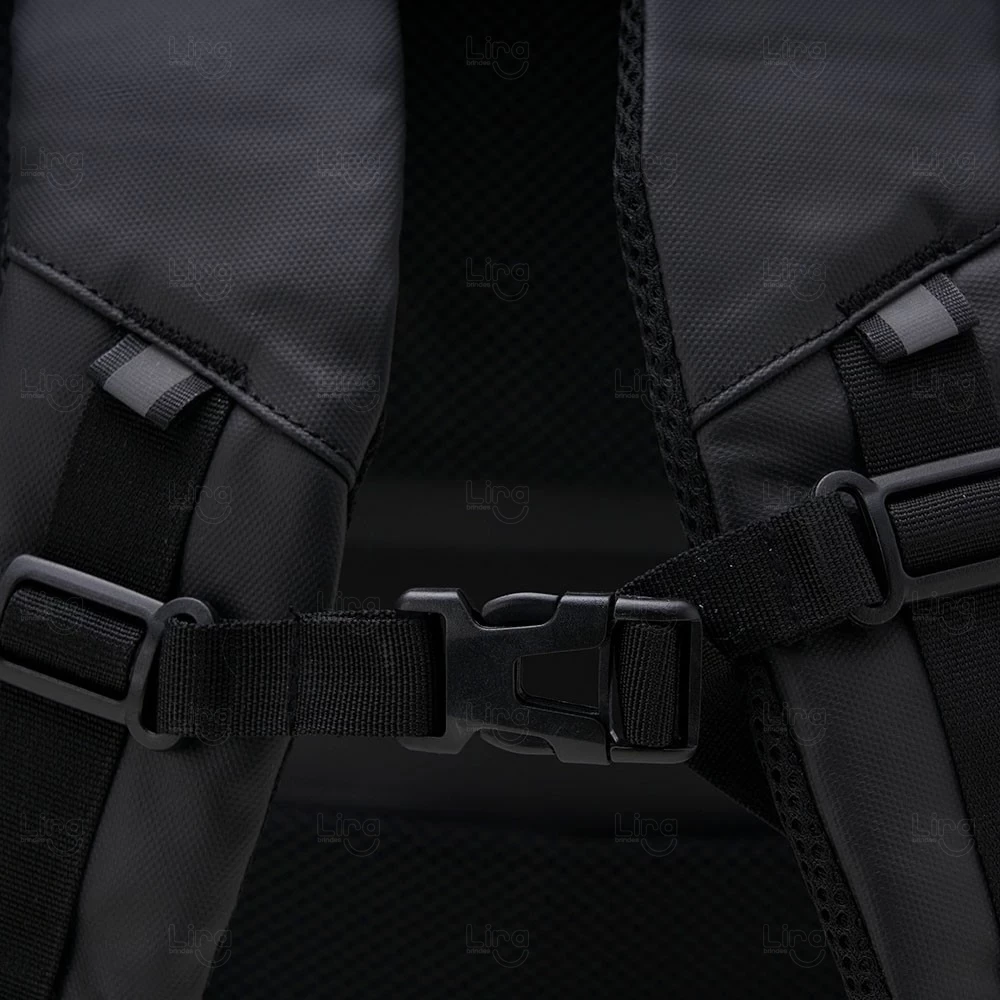 Mochila Couro Sintético Impermeável 20L Antifurto Personalizada 