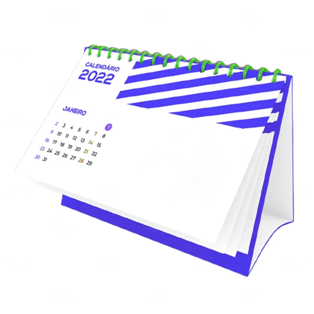 Calendário Personalizado 6 Lâminas Azul