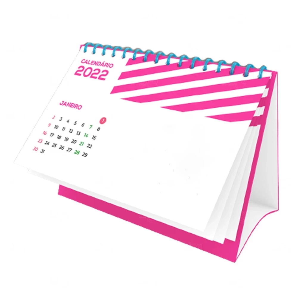 Calendário Personalizado 6 Lâminas Rosa