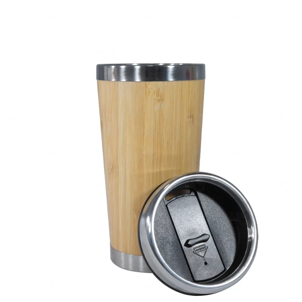 Copo de Bambu e Inox 500ml Personalizado 