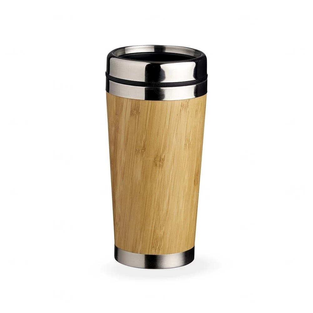 Copo de Bambu e Inox 500ml Personalizado Bambu