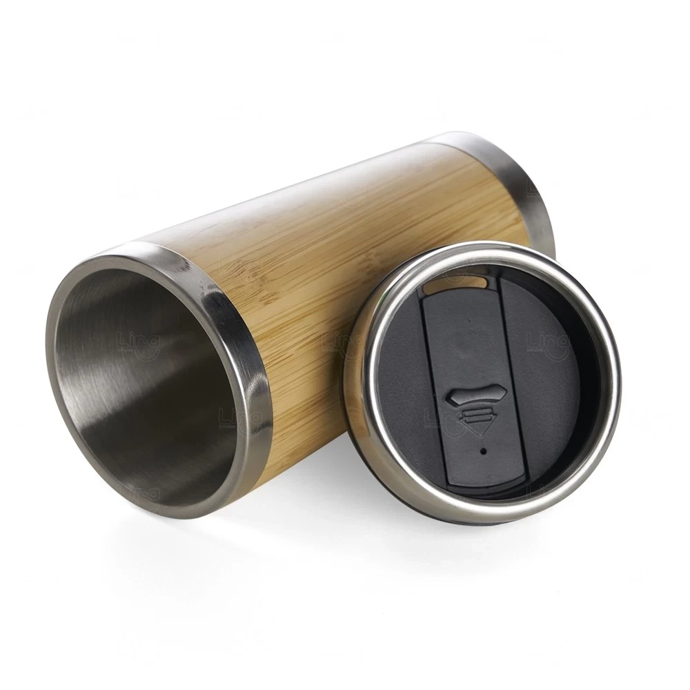 Copo de Bambu e Inox 500ml Personalizado 