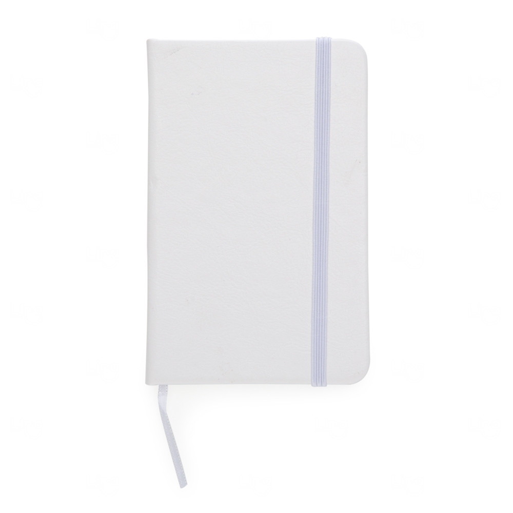 Moleskine em Couro Sintético Personalizado - 14,4 x 8,8 cm Branco