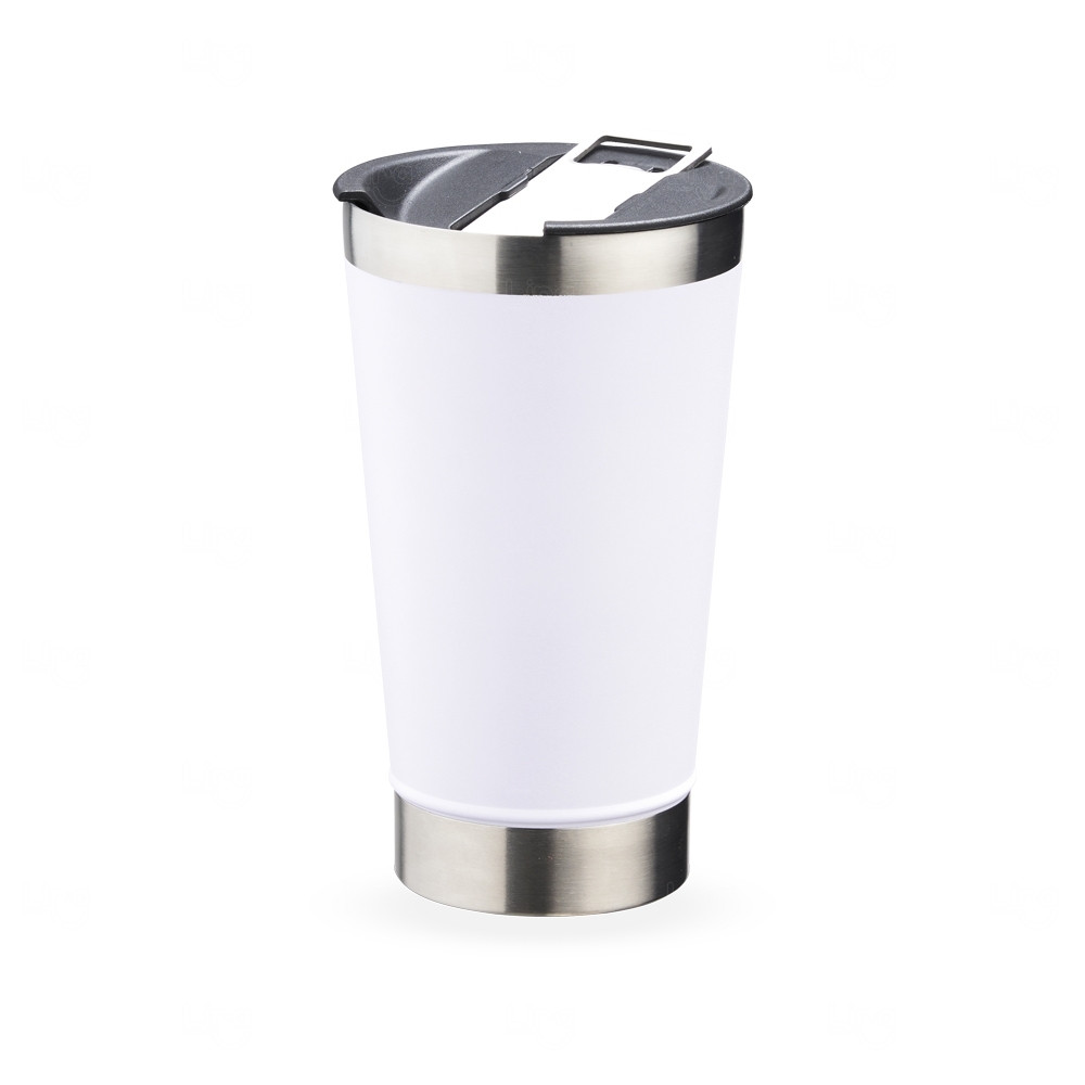 Copo Térmico Inox 500ml Personalizado Branco