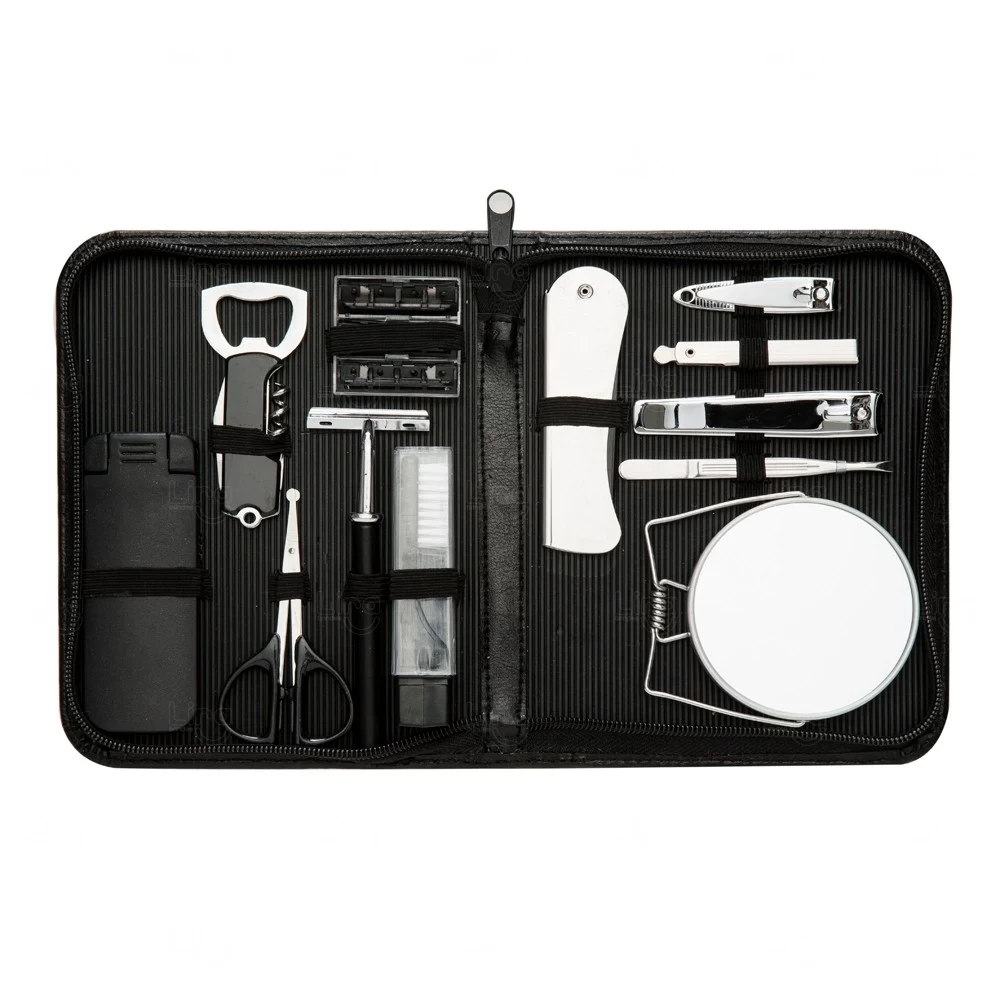 Kit Masculino 12 Peças com Estojo Personalizado Preto