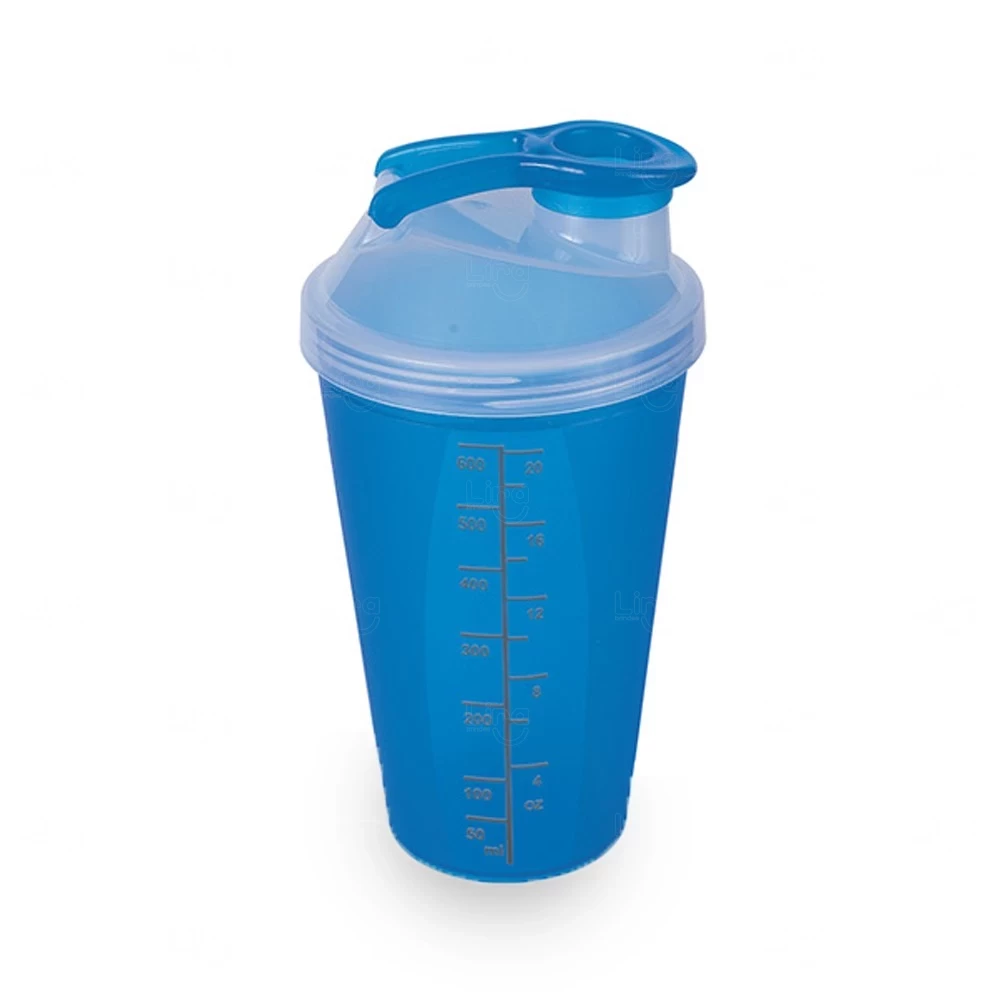 Coqueteleira Shaker 700ml com Dosador Personalizada Azul