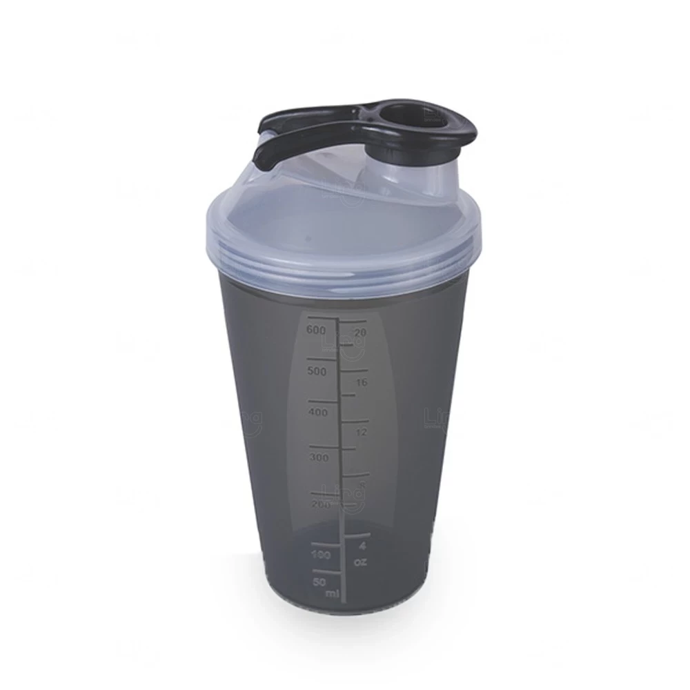 Coqueteleira Shaker 700ml com Dosador Personalizada Preto