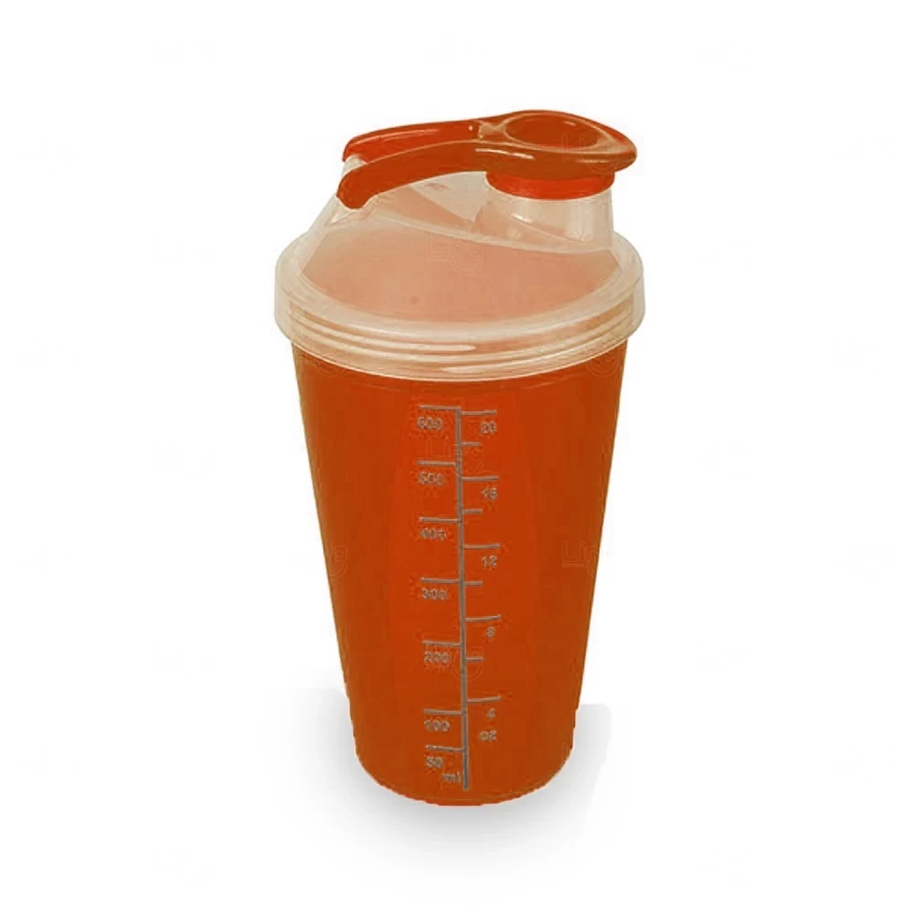 Coqueteleira Shaker 700ml com Dosador Personalizada Laranja