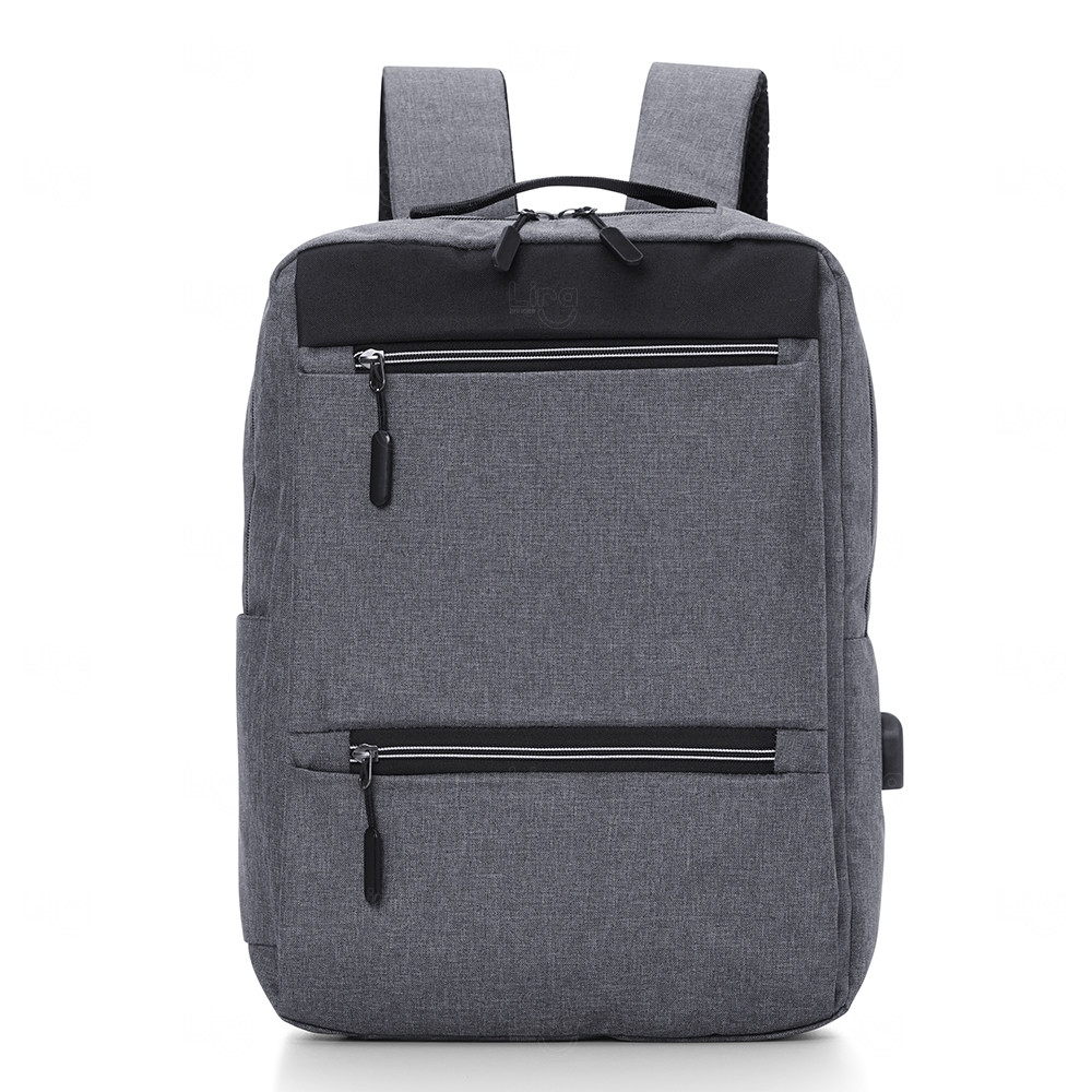 Mochila de Nylon 21L Personalizada Cinza