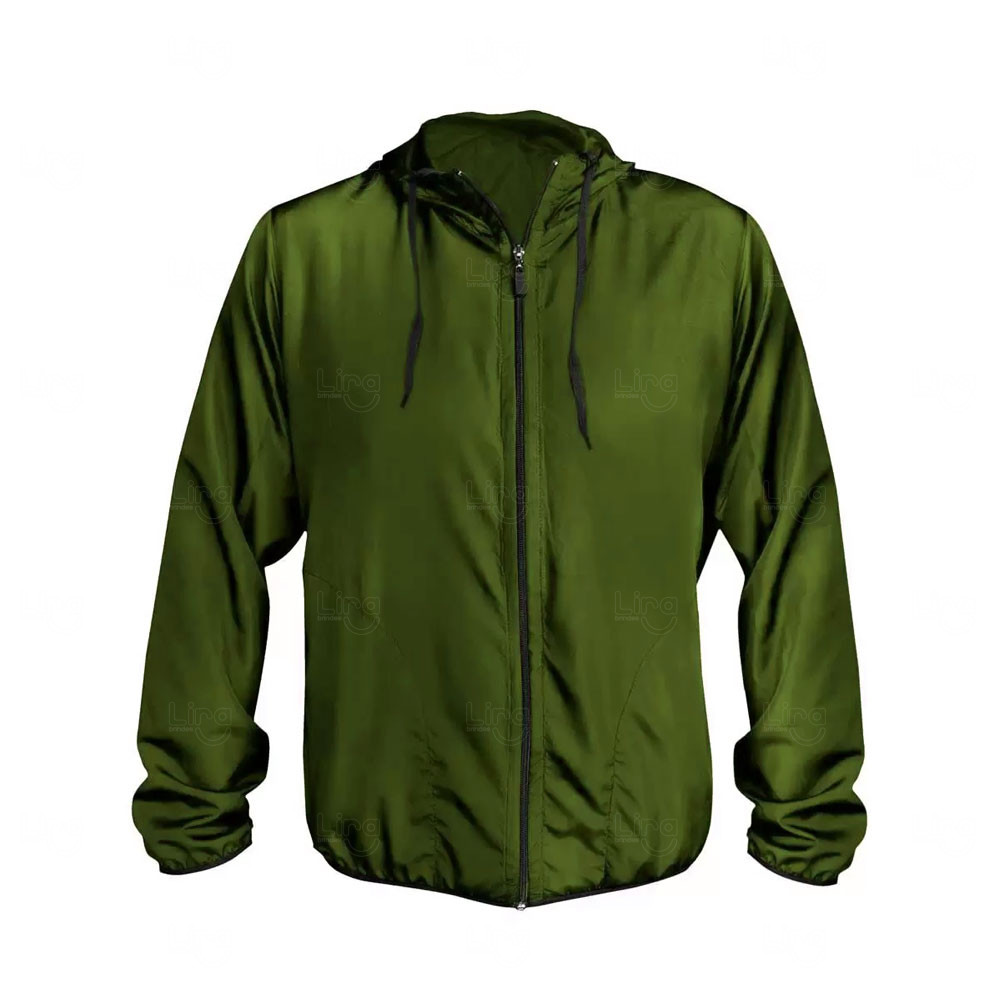 Jaqueta Corta Vento Personalizada Verde Musgo