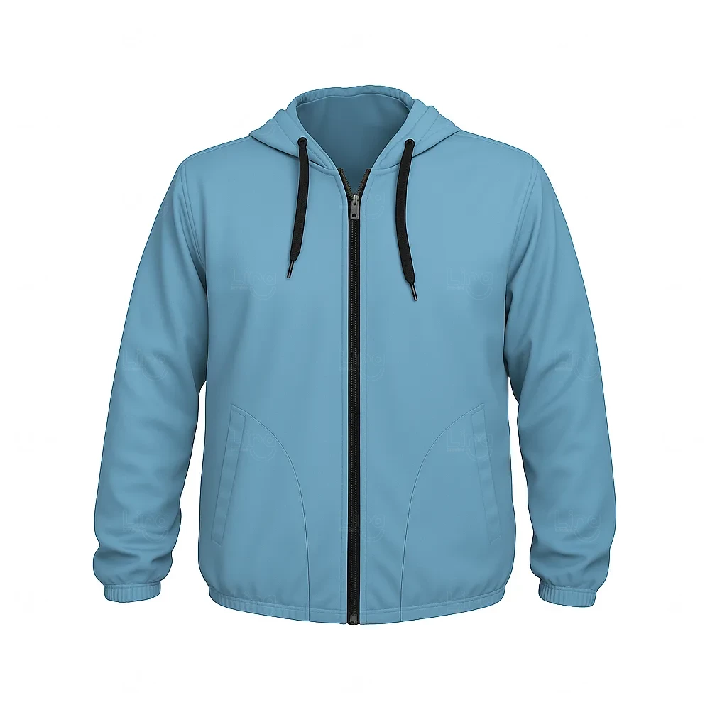 Jaqueta Corta Vento Personalizada Azul Claro