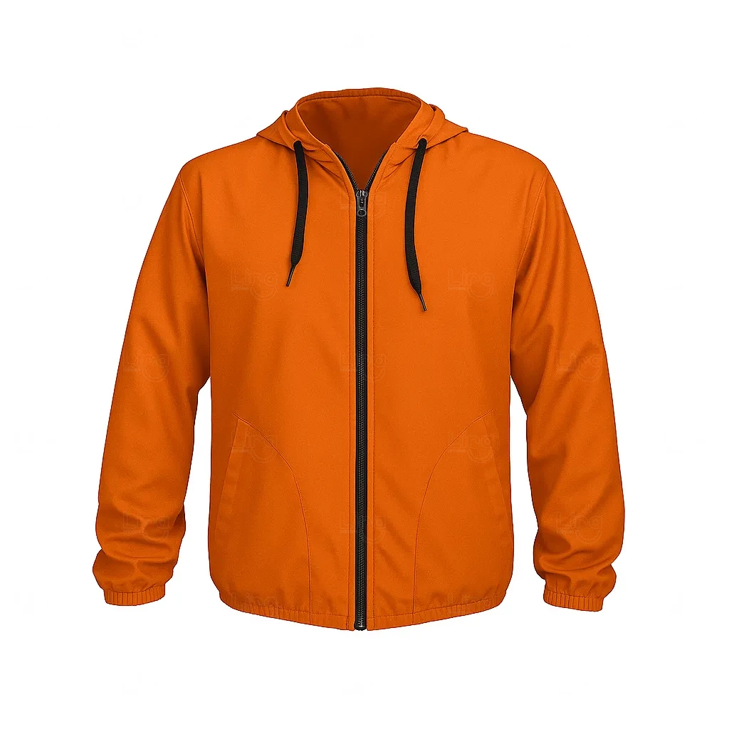 Jaqueta Corta Vento Personalizada Laranja