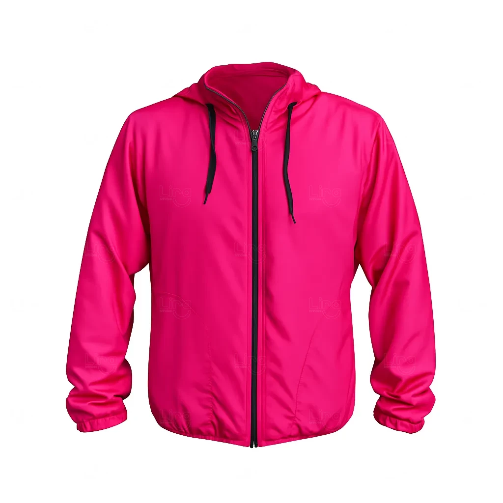 Jaqueta Corta Vento Personalizada Rosa Pink