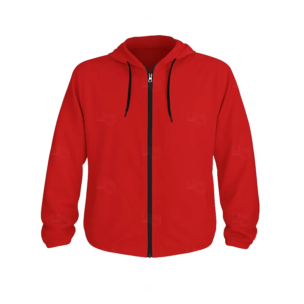 Jaqueta Corta Vento Personalizada Vermelho