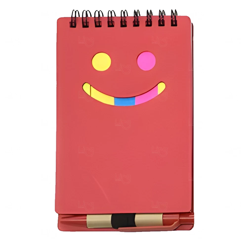 Bloco de Anotações com Autoadesivos Personalizado - 14 x 10 cm Vermelho