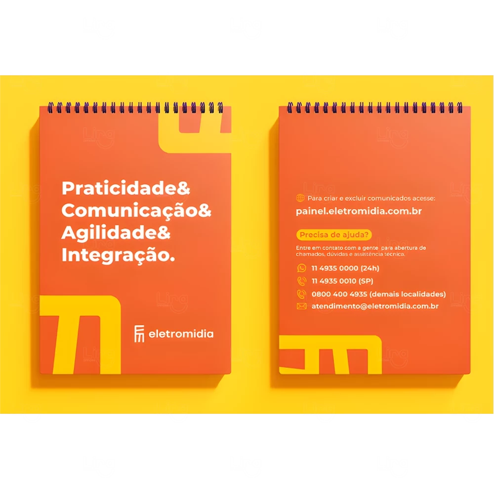 Bloco de Notas 100% Personalizado - 14 x 9,5 cm 