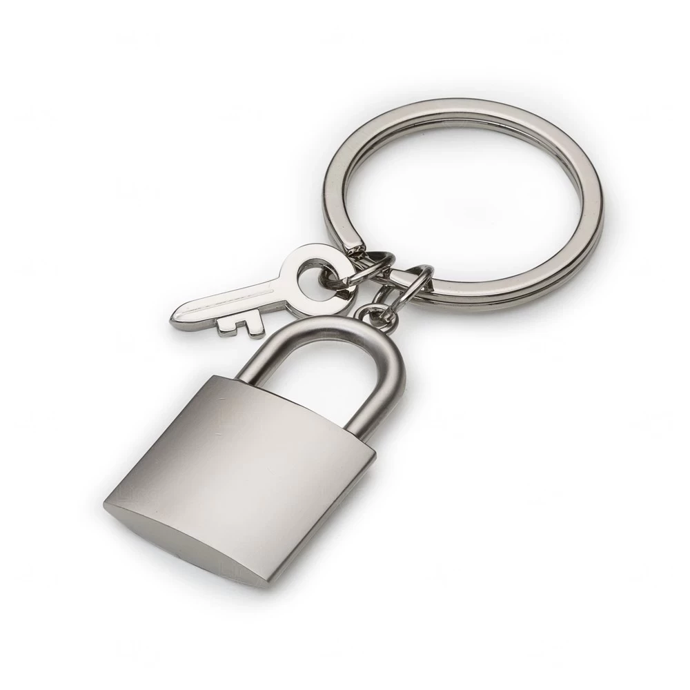 Chaveiro de Metal Personalizado em Formato de Cadeado 