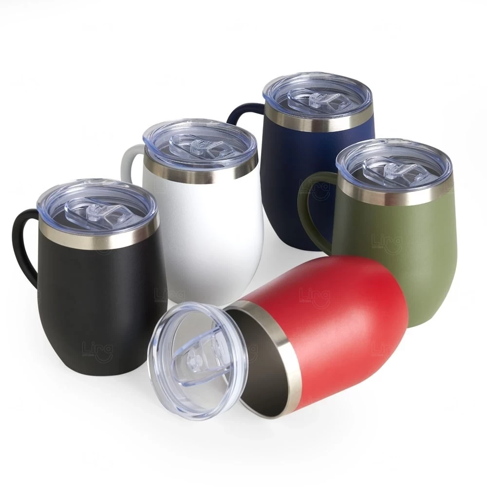 Caneca Cuia Térmica Inox 350ml Personalizada 