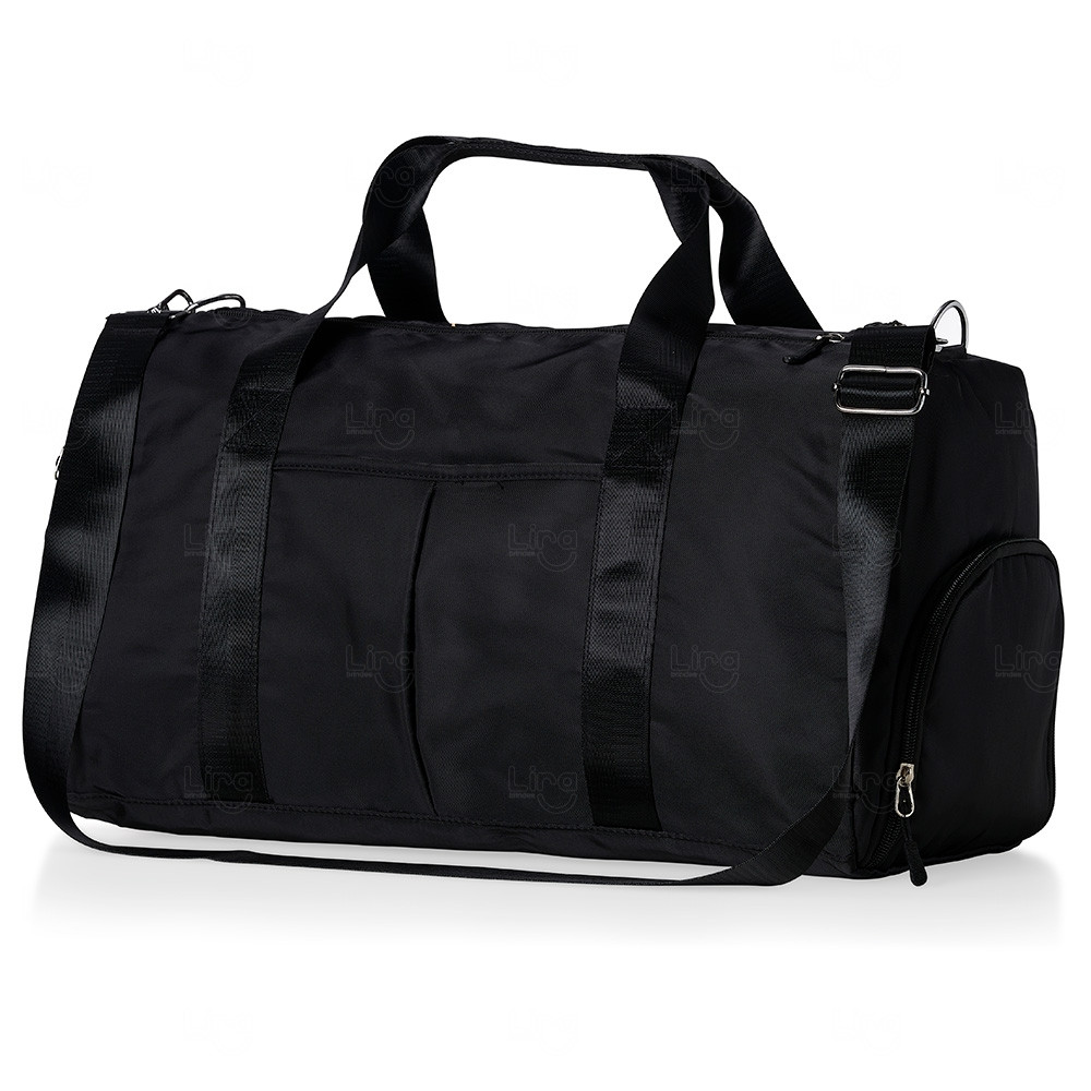 Bolsa Esportiva 35L Feminina Personalizada Preto e Preto