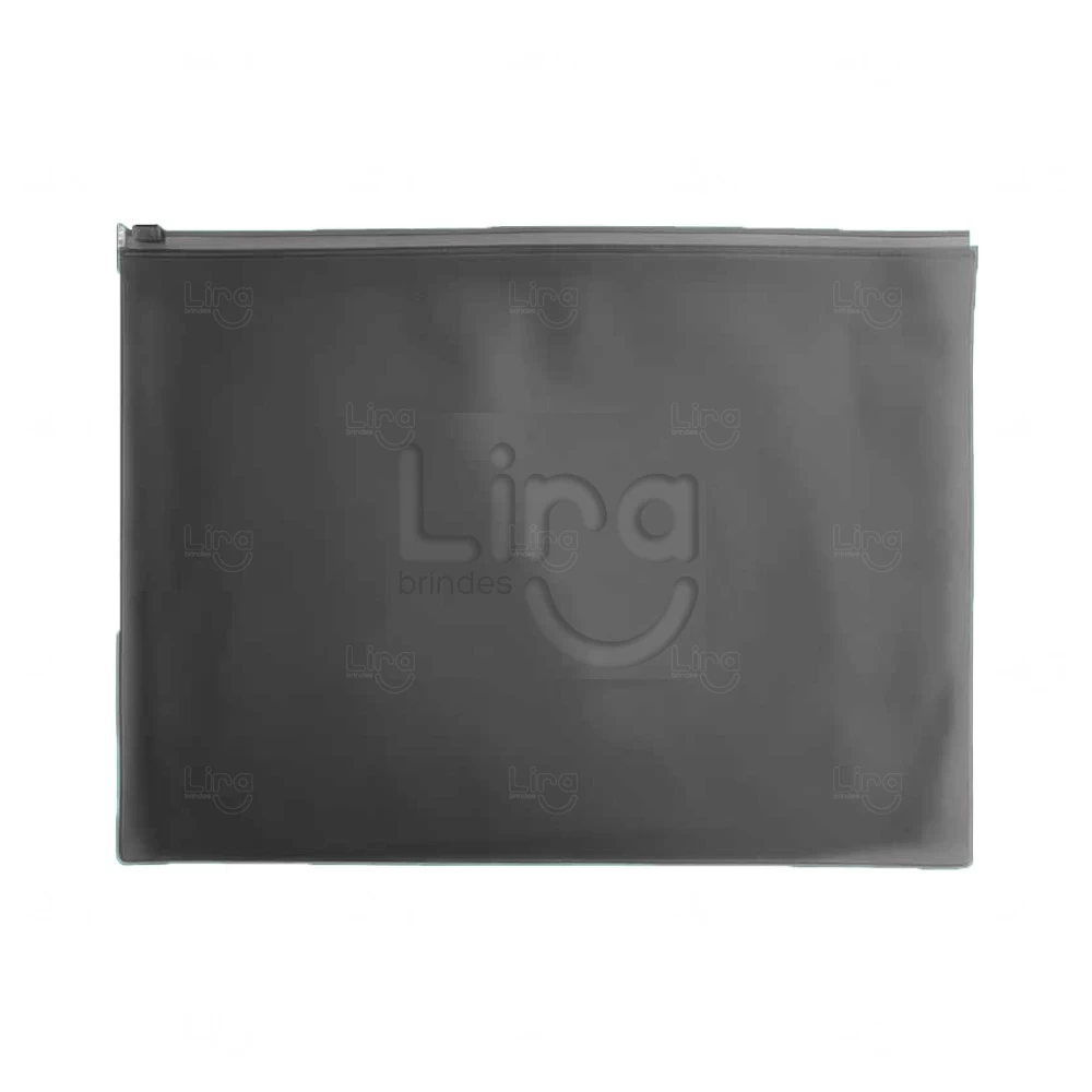 Pasta Zip Zap A4 Personalizada - 26,6 x 36 cm Cinza