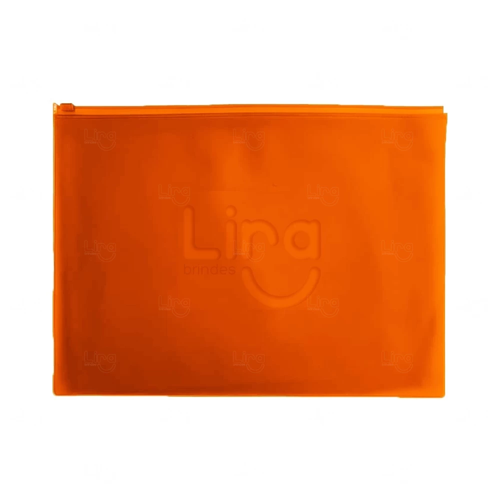 Pasta Zip Zap A4 Personalizada - 26,6 x 36 cm Laranja